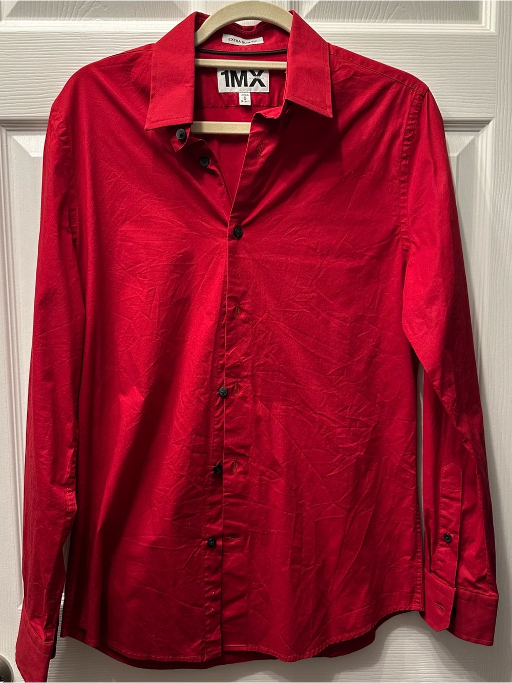 Men's Express 1MX Red Dress Shirt